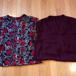 2/20 Banana Republic blouses sz. XL